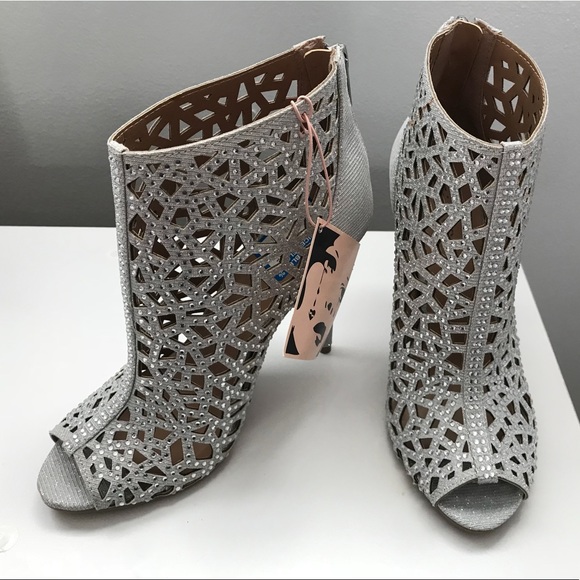 Silver Rhinestone Heels - Picture 2 of 5